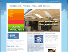 Tablet Screenshot of northlinepatios.com.au
